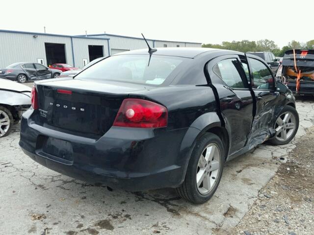 1C3CDZAB2CN310250 - 2012 DODGE AVENGER BLACK photo 4