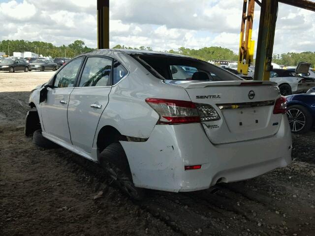 3N1AB7AP5EY323432 - 2014 NISSAN SENTRA S WHITE photo 3