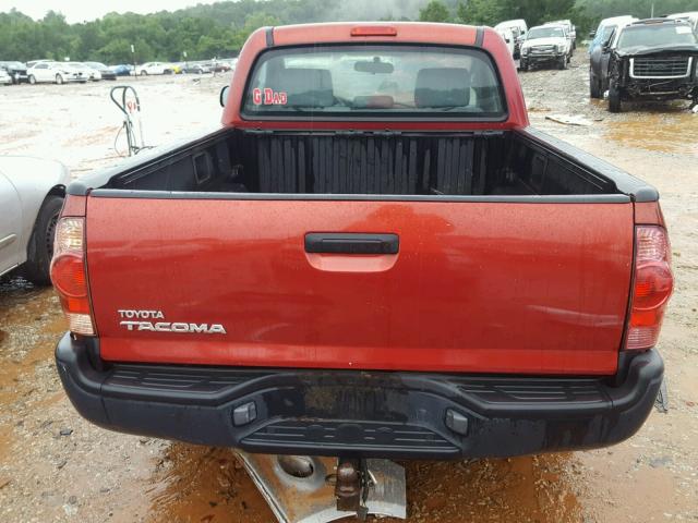 5TENX22NX5Z053219 - 2005 TOYOTA TACOMA ORANGE photo 6