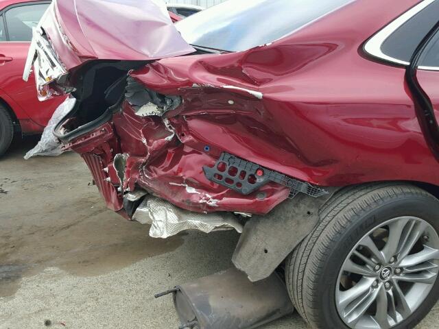 4T1BF1FK4FU931975 - 2015 TOYOTA CAMRY LE წითელი ფოტო 9