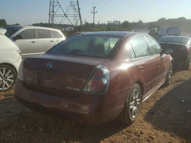 1N4AL11D76N448725 - 2006 NISSAN ALTIMA S BURGUNDY photo 4