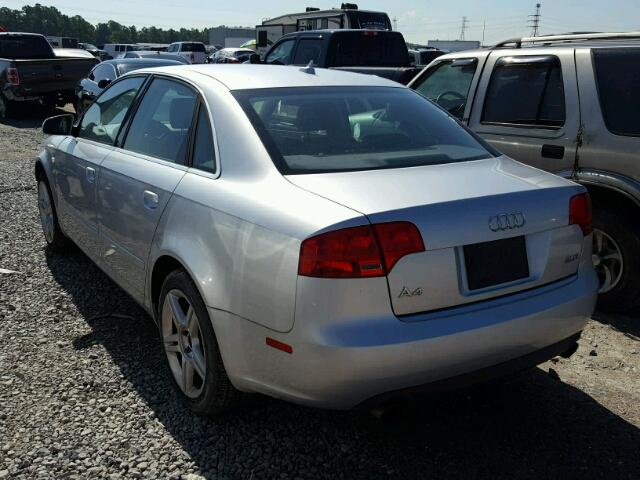 WAUAF78E57A013288 - 2007 AUDI A4 2 SILVER photo 3