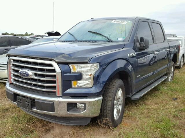 1FTEW1CG2GFA11608 - 2016 FORD F150 BLUE photo 2