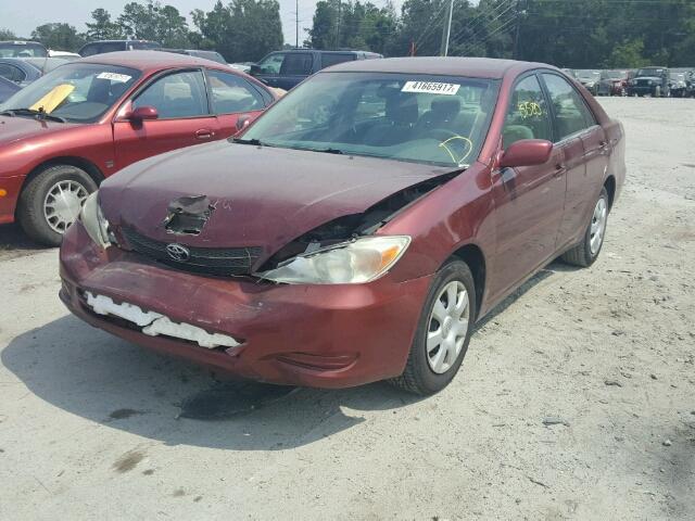 4T1BE32K44U346797 - 2004 TOYOTA CAMRY BURGUNDY photo 2