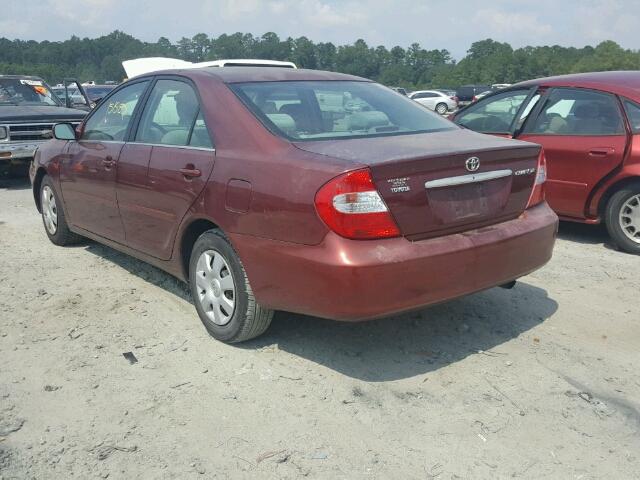 4T1BE32K44U346797 - 2004 TOYOTA CAMRY BURGUNDY photo 3