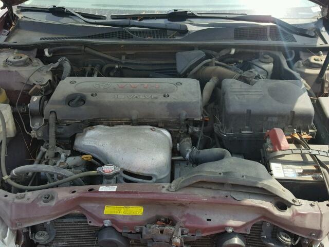 4T1BE32K44U346797 - 2004 TOYOTA CAMRY BURGUNDY photo 7