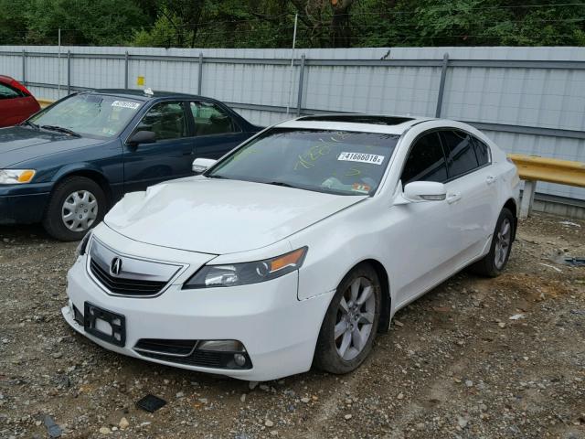 19UUA8F29DA007830 - 2013 ACURA TL WHITE photo 2