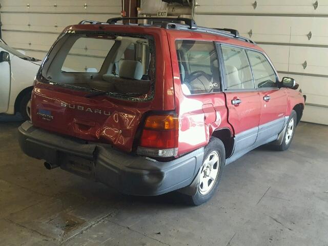 JF1SF635XWH775536 - 1998 SUBARU FORESTER L RED photo 4