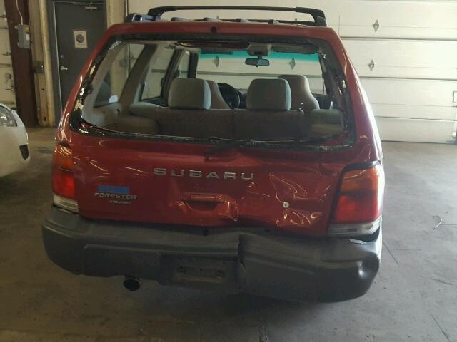 JF1SF635XWH775536 - 1998 SUBARU FORESTER L RED photo 9