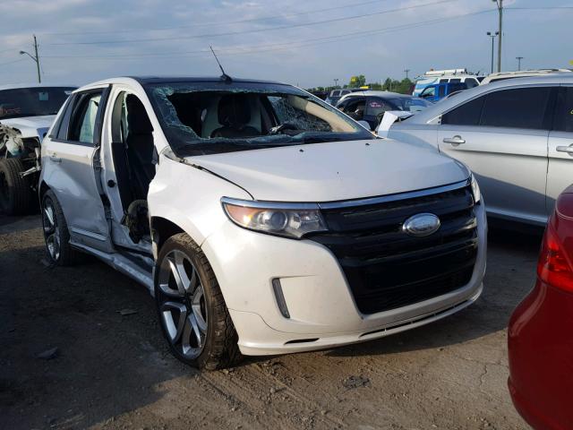 2FMDK4AK2BBB54015 - 2011 FORD EDGE SPORT WHITE photo 1