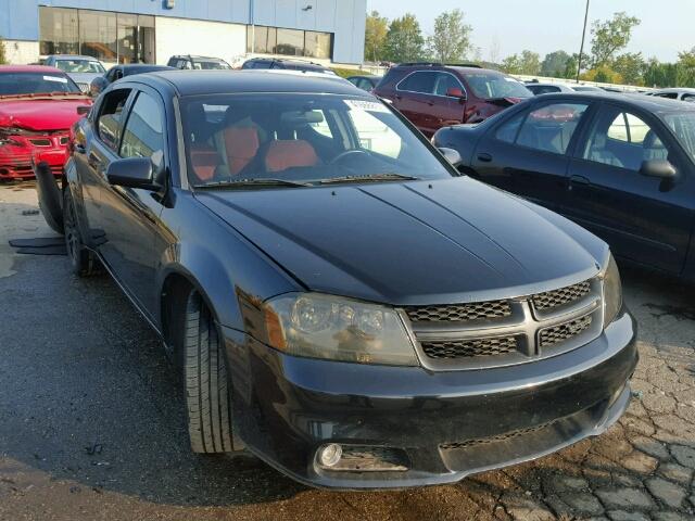 1B3BD1FG2BN574386 - 2011 DODGE AVENGER BLACK photo 1