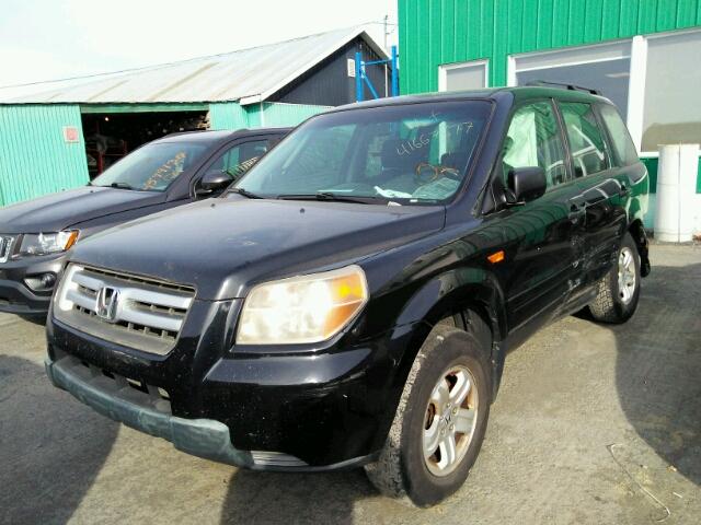 2HKYF18126H004339 - 2006 HONDA PILOT LX BLACK photo 2