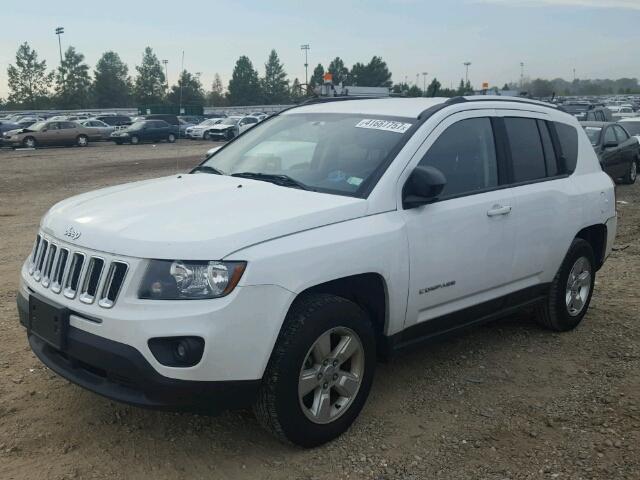 1C4NJCBA1FD250178 - 2015 JEEP COMPASS SP WHITE photo 2