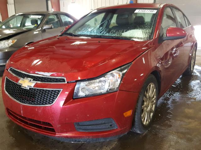 1G1PK5SC5C7109023 - 2012 CHEVROLET CRUZE ECO RED photo 2