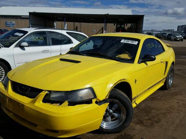 1FAFP40431F108309 - 2001 FORD MUSTANG YELLOW photo 2