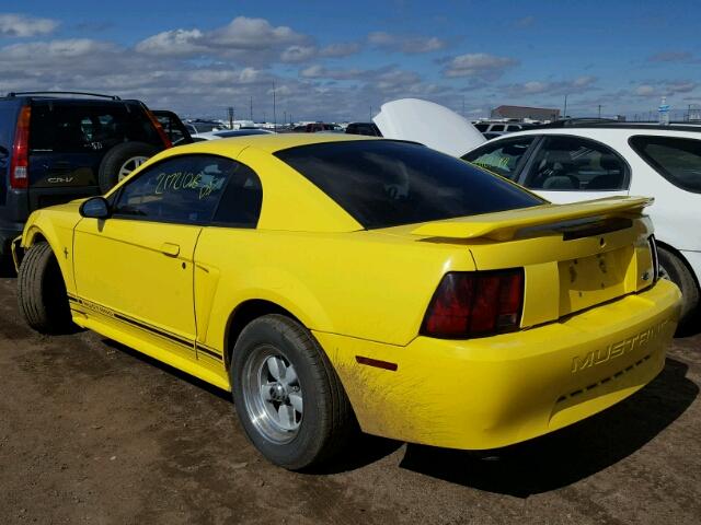 1FAFP40431F108309 - 2001 FORD MUSTANG YELLOW photo 3