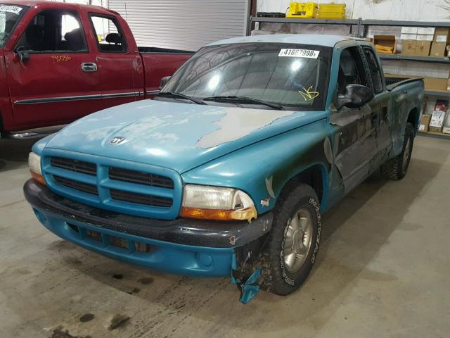 1B7FL22P8WS570803 - 1998 DODGE DAKOTA BLUE photo 2