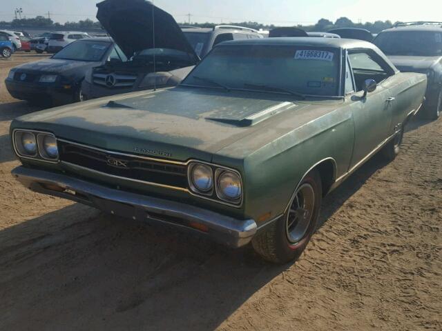 RS23L9G300726 - 1969 PLYMOUTH GTX GREEN photo 2