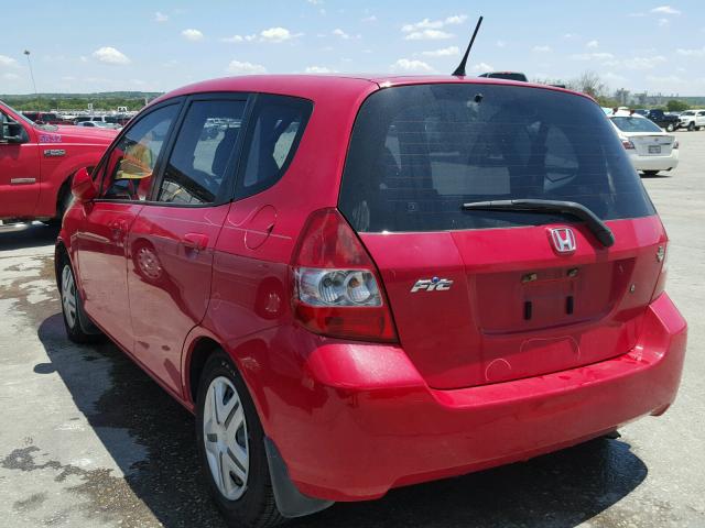 JHMGD384X8S073208 - 2008 HONDA FIT RED photo 3