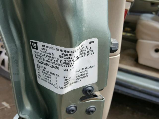 3G5DB03754S596068 - 2004 BUICK RENDEZVOUS GREEN photo 10