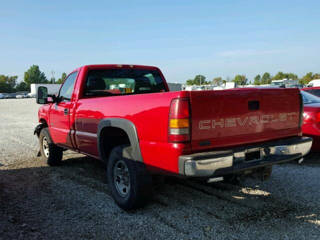 1GCGC24U42Z146785 - 2002 CHEVROLET SILVERADO RED photo 3