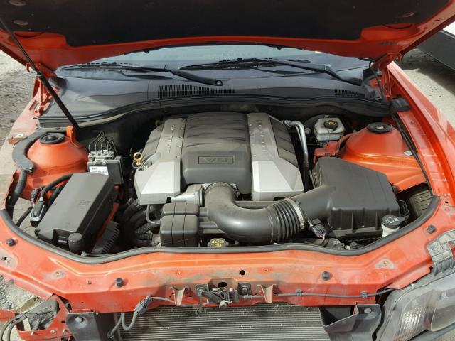 2G1FS1EW4A9193437 - 2010 CHEVROLET CAMARO SS Naranja foto 7