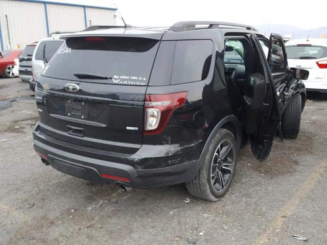 1FM5K8GT0EGB84574 - 2014 FORD EXPLORER S BLACK photo 4