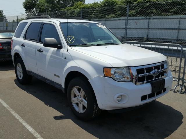 1FMCU49H98KD68562 - 2008 FORD ESCAPE HEV WHITE photo 1