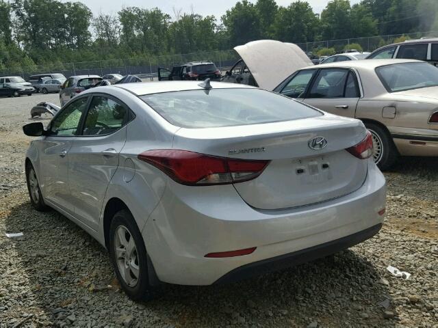 KMHDH4AE4EU143797 - 2014 HYUNDAI ELANTRA SE SILVER photo 3