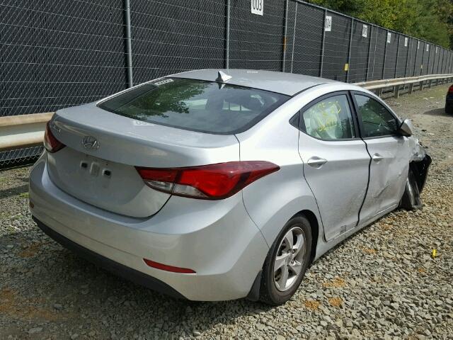 KMHDH4AE4EU143797 - 2014 HYUNDAI ELANTRA SE SILVER photo 4