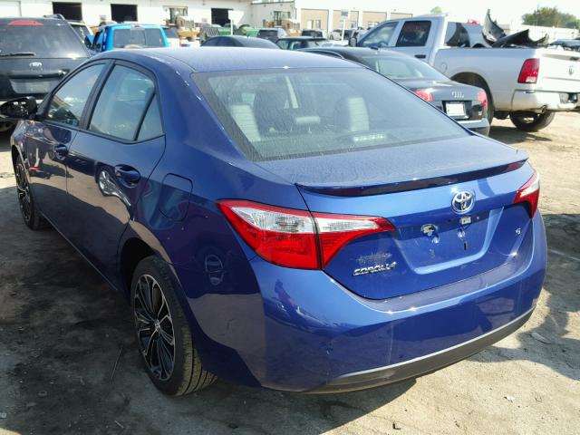 5YFBURHE4EP131589 - 2014 TOYOTA COROLLA L BLUE photo 3