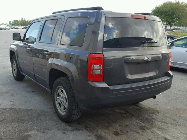 1C4NJPBA4ED779520 - 2014 JEEP PATRIOT SP GRAY photo 3