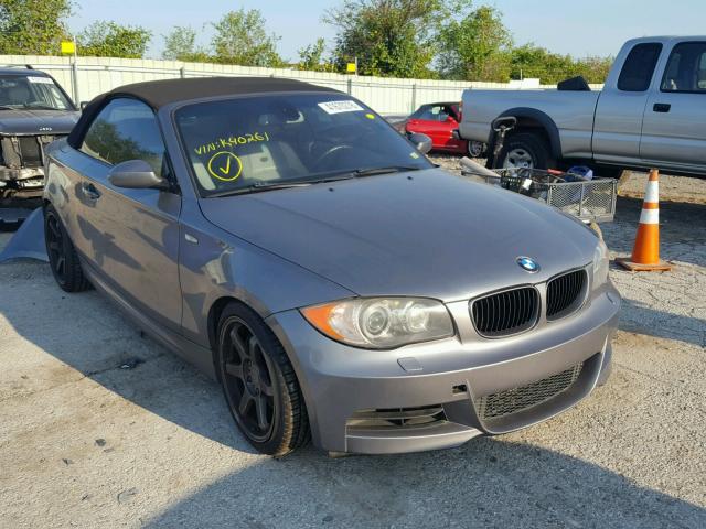 WBAUN93549VK40261 - 2009 BMW 135 I GRAY photo 1