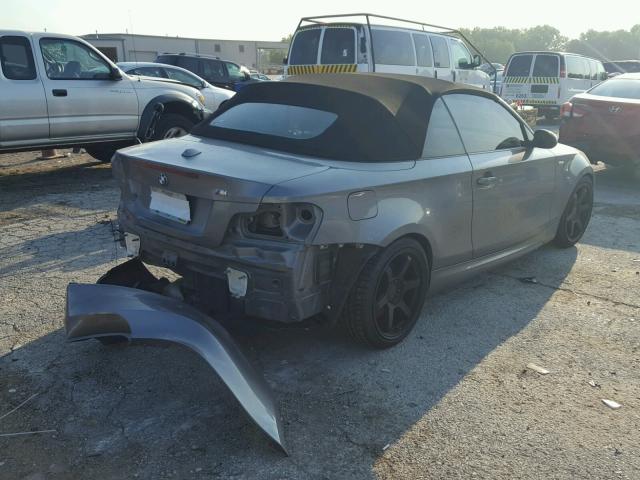 WBAUN93549VK40261 - 2009 BMW 135 I GRAY photo 4