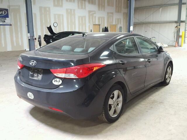 KMHDH4AE4CU338392 - 2012 HYUNDAI ELANTRA GL BLACK photo 4