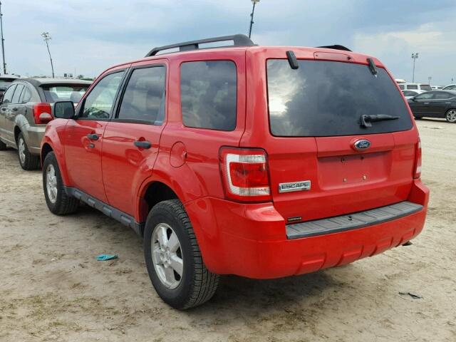 1FMCU03GX9KA26306 - 2009 FORD ESCAPE XLT RED photo 3