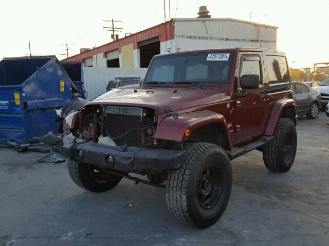 1J8FA54137L226090 - 2007 JEEP WRANGLER RED photo 2