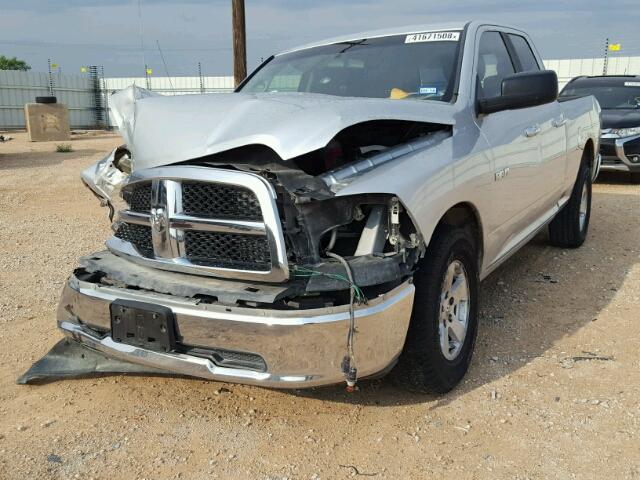 1D7RB1GP3AS151257 - 2010 DODGE RAM 1500 SILVER photo 2