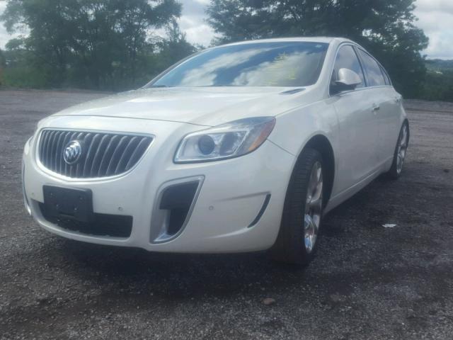 2G4GV5GV0D9145609 - 2013 BUICK REGAL GS WHITE photo 2