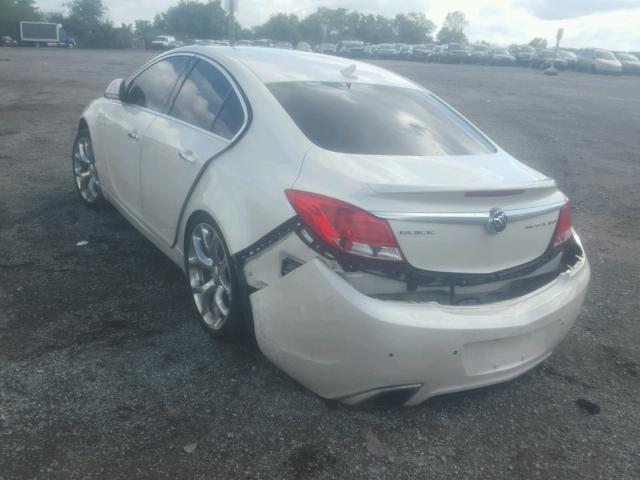 2G4GV5GV0D9145609 - 2013 BUICK REGAL GS WHITE photo 3