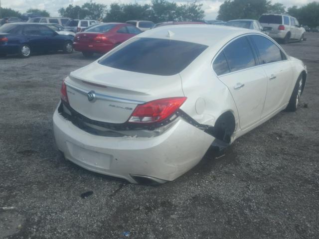 2G4GV5GV0D9145609 - 2013 BUICK REGAL GS WHITE photo 4