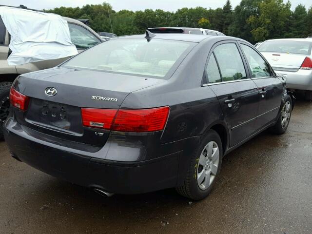 5NPET46F49H460259 - 2009 HYUNDAI SONATA CHARCOAL photo 4