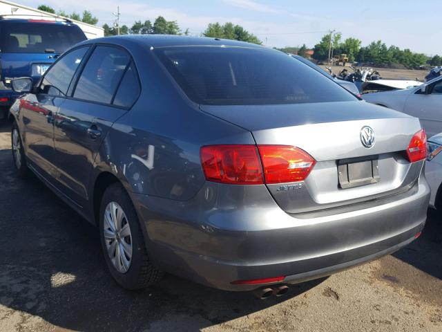 3VW1K7AJ7BM399954 - 2011 VOLKSWAGEN JETTA BASE 灰色 照片 3