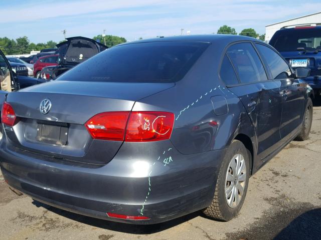 3VW1K7AJ7BM399954 - 2011 VOLKSWAGEN JETTA BASE 灰色 照片 4