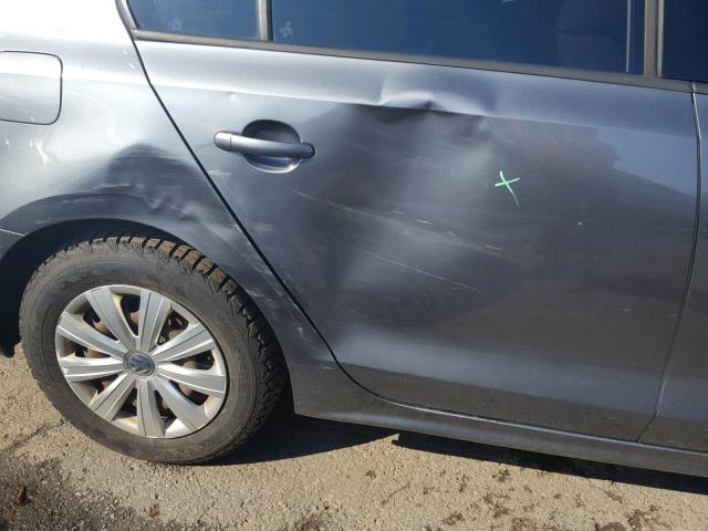 3VW1K7AJ7BM399954 - 2011 VOLKSWAGEN JETTA BASE 灰色 照片 9