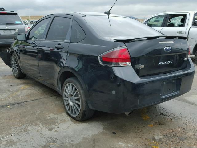 1FAHP3GN0AW193160 - 2010 FORD FOCUS SES BLACK photo 3