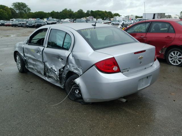 1G1AT58H897167285 - 2009 CHEVROLET COBALT LT SILVER photo 3