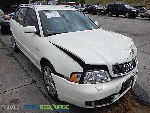 WAUXD68D31A140274 - 2001 AUDI S4 AVANT Q WHITE photo 2