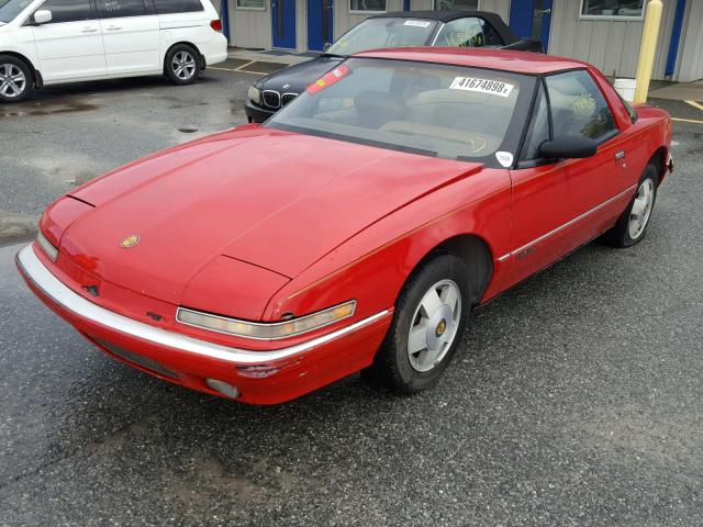 1G4EC13C5LB900471 - 1990 BUICK REATTA RED photo 2