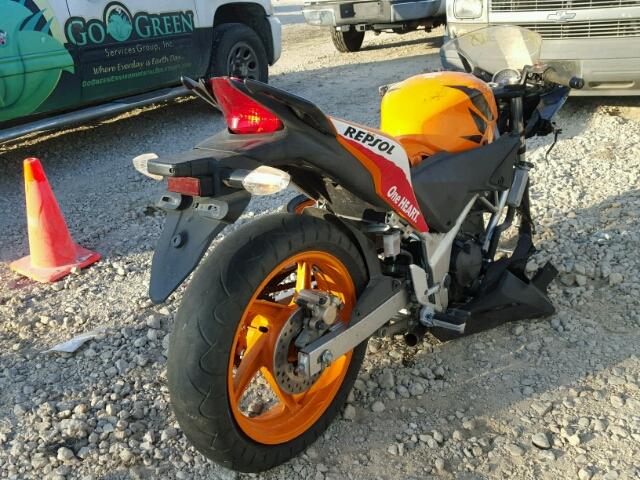 MLHMC410XD5303677 - 2013 HONDA CBR250 R ORANGE photo 4